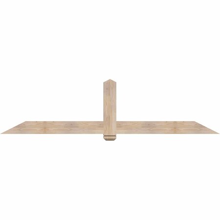 Ekena Millwork Eugene Smooth Timber Gable Bracket, Douglas Fir, 96"W x 24"H x 3 1/2"D x 5 1/2"F, 6/12 Pitch GBW096X24X0406EUG00SDF